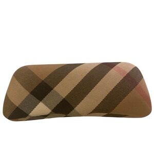 BURBERRY Classic Nova Check Plaid Hard Clam-Shell Eyeglass Case Velvety Lining